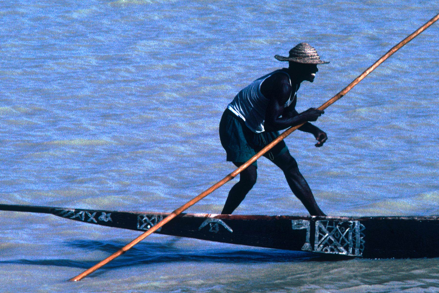 Pirogue on the Niger River